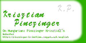 krisztian pinczinger business card